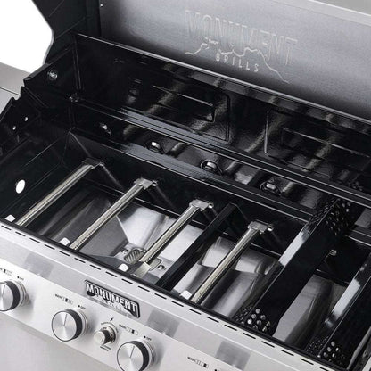 Monument Grills Denali 605 Series | 6 Burner Smart Tech Propane Gas Grill in Stainless Steel (Natural Gas Convertible) - D605