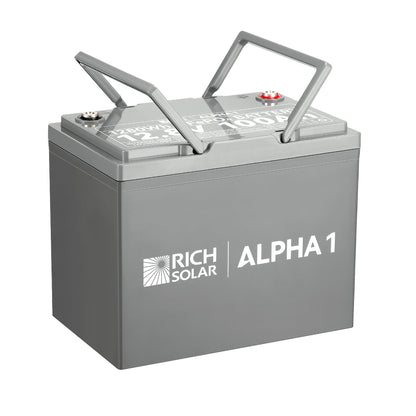 Rich Solar 1 | 12V 100Ah LiFePO4 Battery | Powerful 12V Lithium Battery for RVs, Trailers, Vans, Boats, Off-Grid | 5,000 Lifetime Cycles | Bluetooth and Internal Heat Technology - RS-B121S