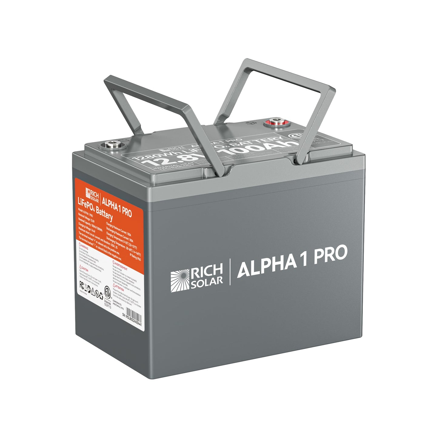 Rich Solar 1 PRO | 12V 100Ah LiFePO4 Battery | Premium 12V Lithium Battery for Off-Grid, RVs, Boats | 7,000 Lifetime Cycles | - RS-B121SP