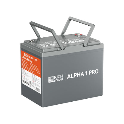 Rich Solar 1 PRO | 12V 100Ah LiFePO4 Battery | Premium 12V Lithium Battery for Off-Grid, RVs, Boats | 7,000 Lifetime Cycles | - RS-B121SP
