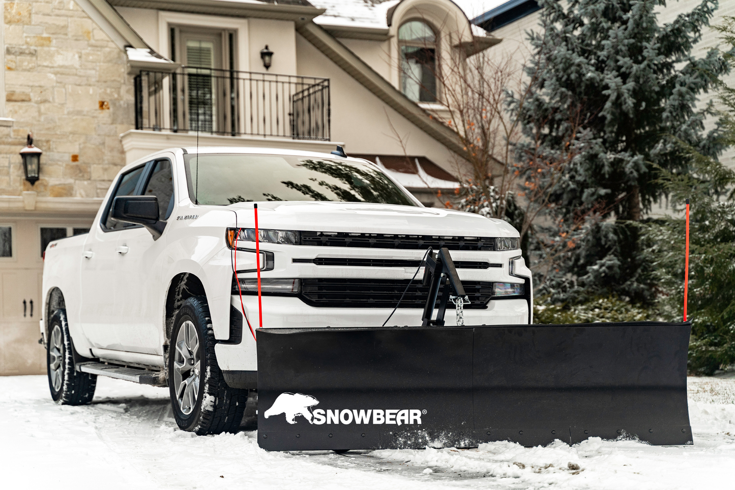 SnowBear AVAL8826ELT 88" x 26" Universal Truck Mount T-Frame Snow Plow Kit with Actuator and Wireless Remote New - AVAL8826ELT
