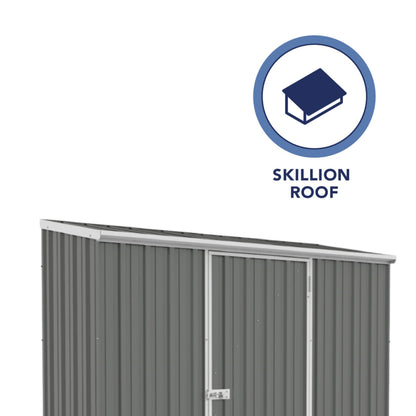 Palram Absco | 7x2.5x6.5 ft Space Saver Metal Storage Shed - AB1105