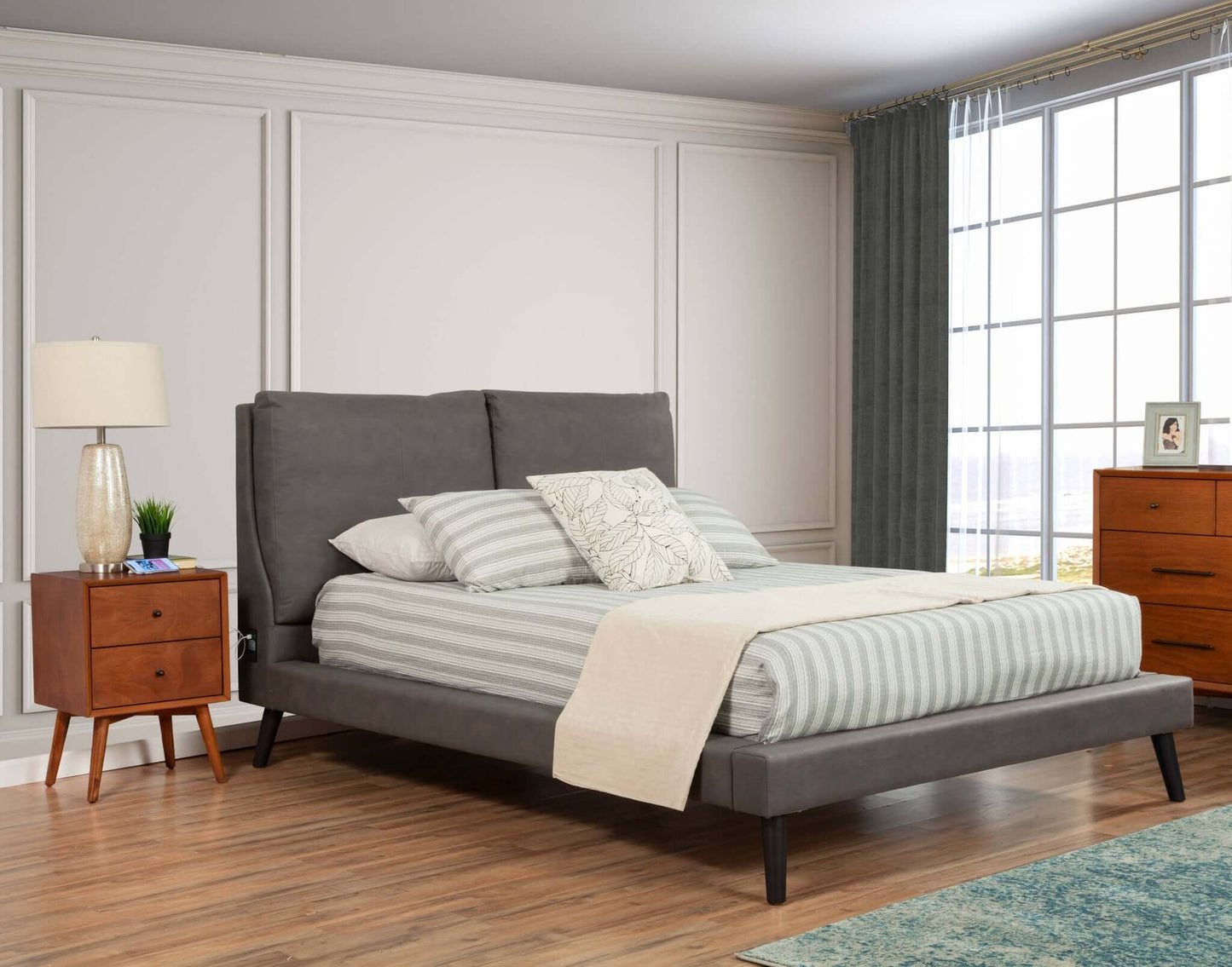 Alpine Gabriela Standard King Platform Bed - 9901EK