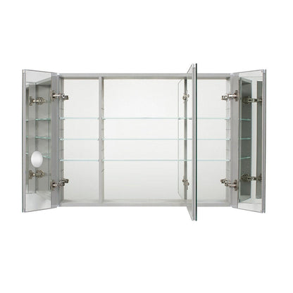 Aquadom Royale 40" x 30" Rectangle Recessed or Surface Mount Tri-View Bathroom Medicine Cabinet - R-4030