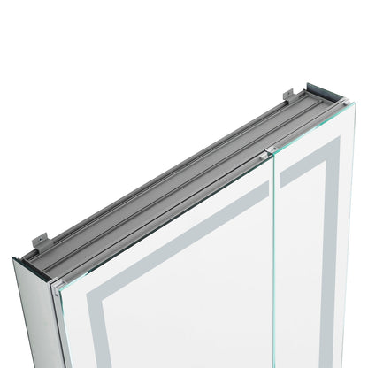 Aquadom Royale Basic 30" x 30" Single View Right Hinged Recessed or Surface Mount Medicine Cabinet With LED Lighting, Touch Screen Button, Dimmer - RB-3030-N