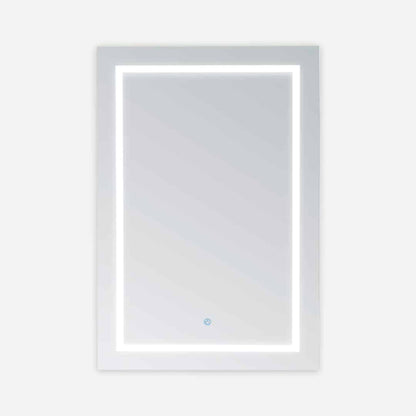 Aquadom Royale Basic Q 24" x 30" Rectangular Single View Right-Hinged Recessed or Surface Mount Medicine Cabinet With LED Lighting, Touch Screen Button, Dimmer - RBQ-2430R-N