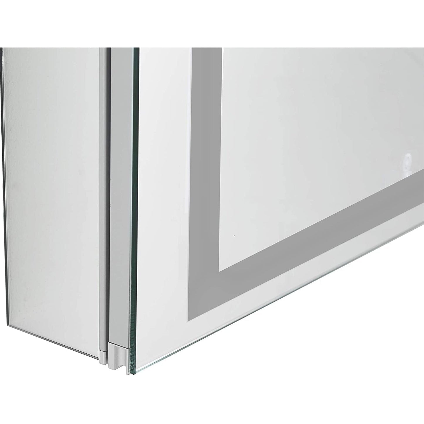 Aquadom Royale Plus 24" x 30" Extra Depth Rectangular Recessed or Surface Mount Single View Right Hinged LED Lighted Bathroom Medicine Cabinet With Defogger, Electrical Outlet, Magnifying Mirror - RPX-2430-6R