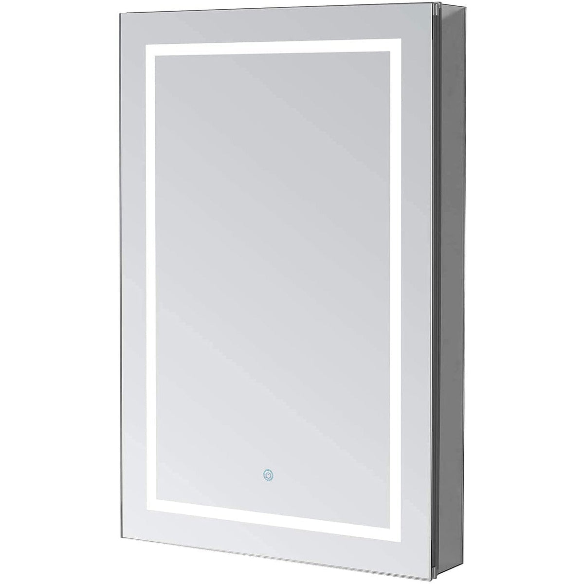 Aquadom Royale Plus 24" x 30" Extra Depth Rectangular Recessed or Surface Mount Single View Right Hinged LED Lighted Bathroom Medicine Cabinet With Defogger, Electrical Outlet, Magnifying Mirror - RPX-2430-6R