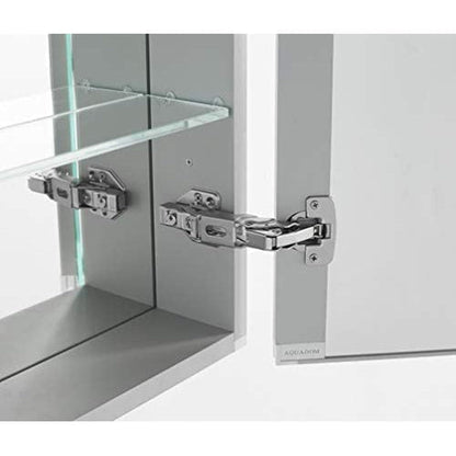 Aquadom Royale Plus 24" x 30" Extra Depth Rectangular Recessed or Surface Mount Single View Right Hinged LED Lighted Bathroom Medicine Cabinet With Defogger, Electrical Outlet, Magnifying Mirror - RPX-2430-6R