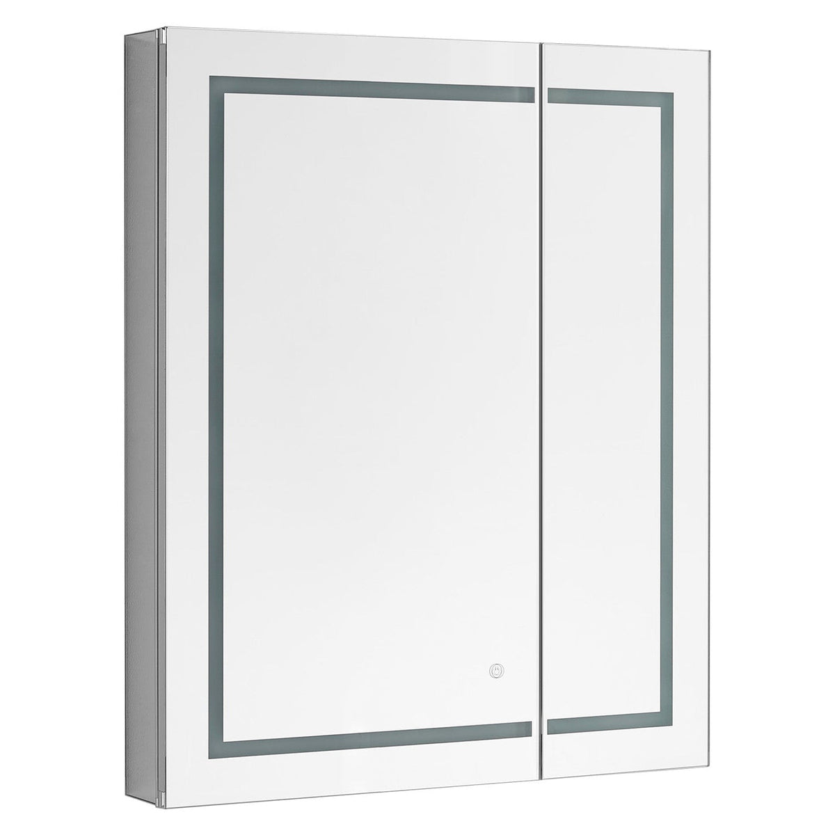 Aquadom Royale Plus 36" x 30" Rectangle Recessed or Surface Mount Bi-View LED Lighted Bathroom Medicine Cabinet With Defogger, Electrical Outlet, Magnifying Mirror - RP-3630-N
