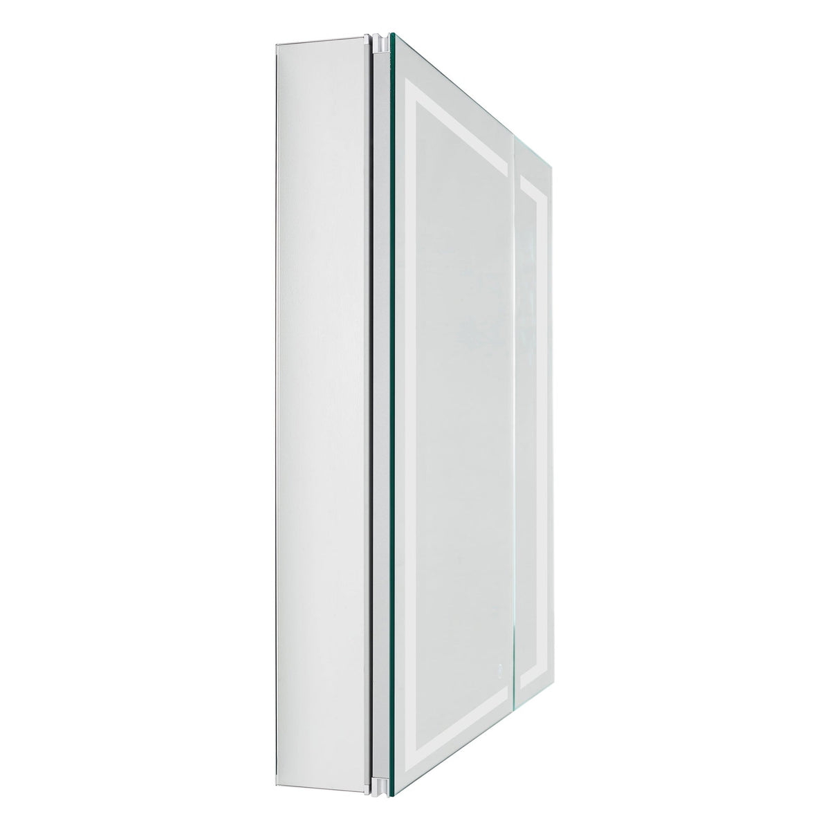 Aquadom Royale Plus 36" x 30" Rectangle Recessed or Surface Mount Bi-View LED Lighted Bathroom Medicine Cabinet With Defogger, Electrical Outlet, Magnifying Mirror - RP-3630-N