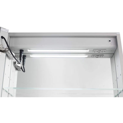 Aquadom Signature Royale Bi-View 30" x 40" Rectangular Medicine Cabinet With Lighting, Defogger, Integrated LED 3X Magnifying Mirror And Electrical Outlet with USB - SR-3040