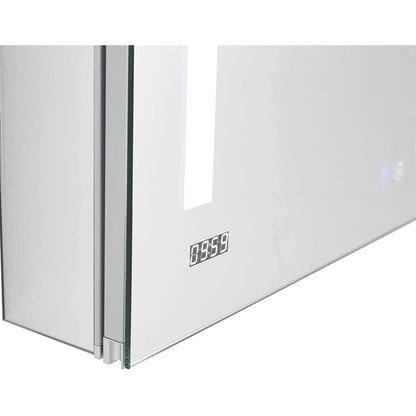 Aquadom Signature Royale Bi-View 36" x 30" Rectangular Medicine Cabinet With Lighting, Defogger, Integrated LED 3X Magnifying Mirror And Electrical Outlet with USB - SR-3630-N