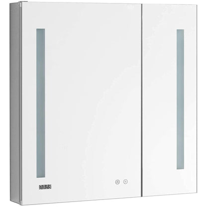 Aquadom Signature Royale Bi-View 36" x 30" Rectangular Medicine Cabinet With Lighting, Defogger, Integrated LED 3X Magnifying Mirror And Electrical Outlet with USB - SR-3630-N