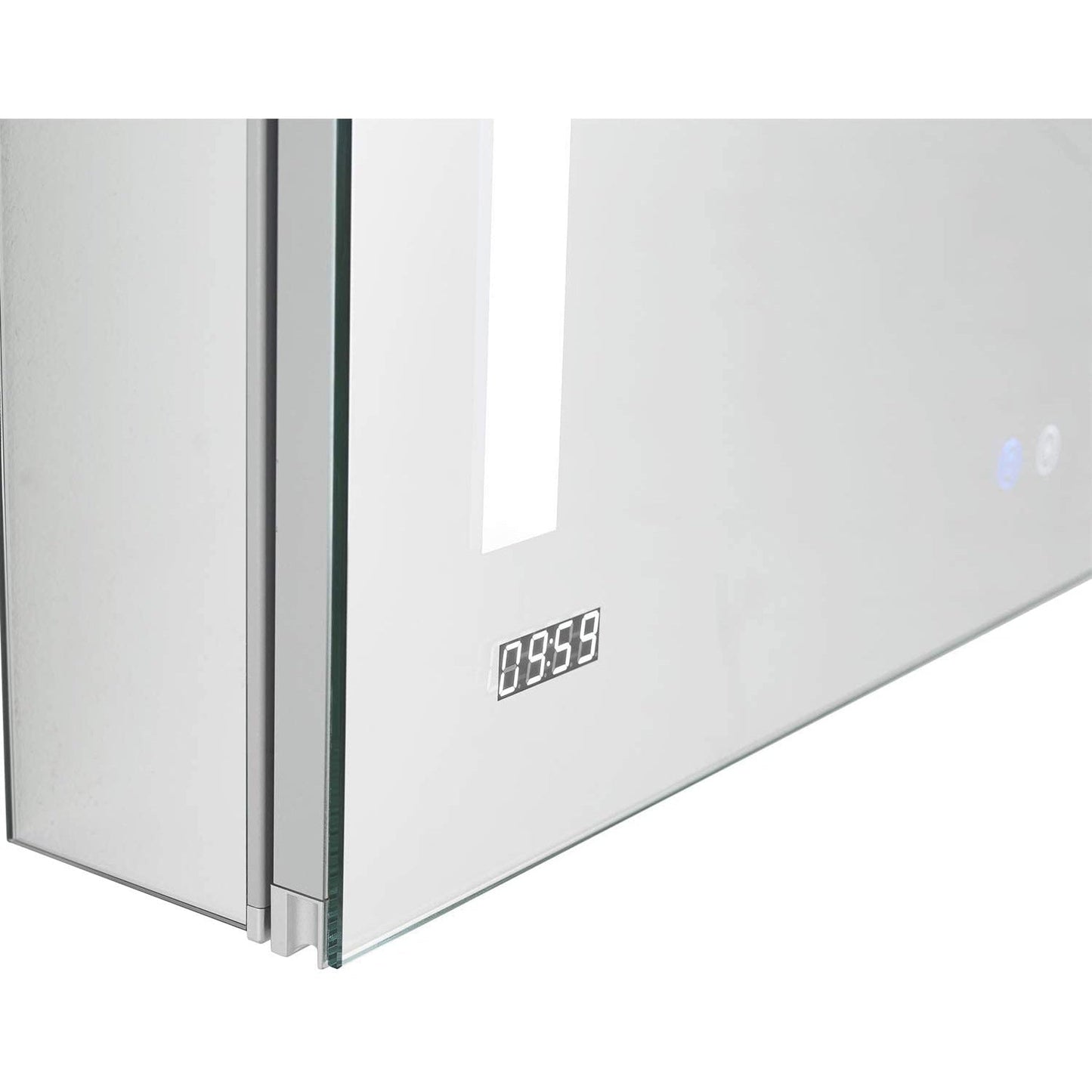 Aquadom Signature Royale Bi-View 48" x 30" Rectangular Medicine Cabinet With Lighting, Defogger, Integrated LED 3X Magnifying Mirror And Electrical Outlet with USB - SR-4830-N