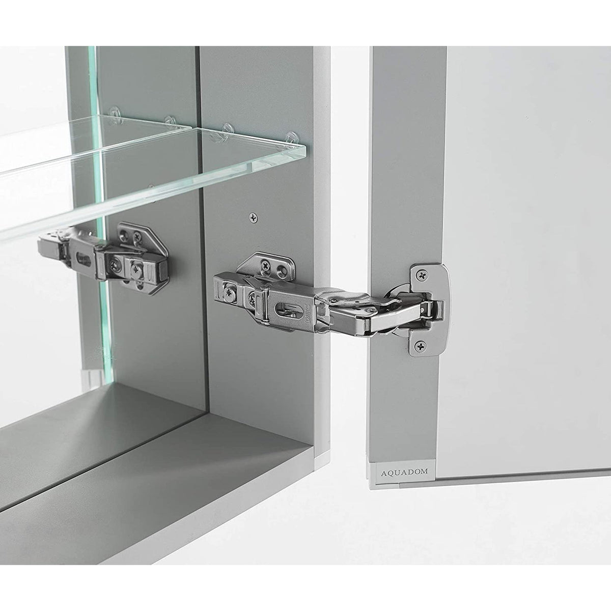 Aquadom Signature Royale Bi-View 48" x 30" Rectangular Medicine Cabinet With Lighting, Defogger, Integrated LED 3X Magnifying Mirror And Electrical Outlet with USB - SR-4830-N