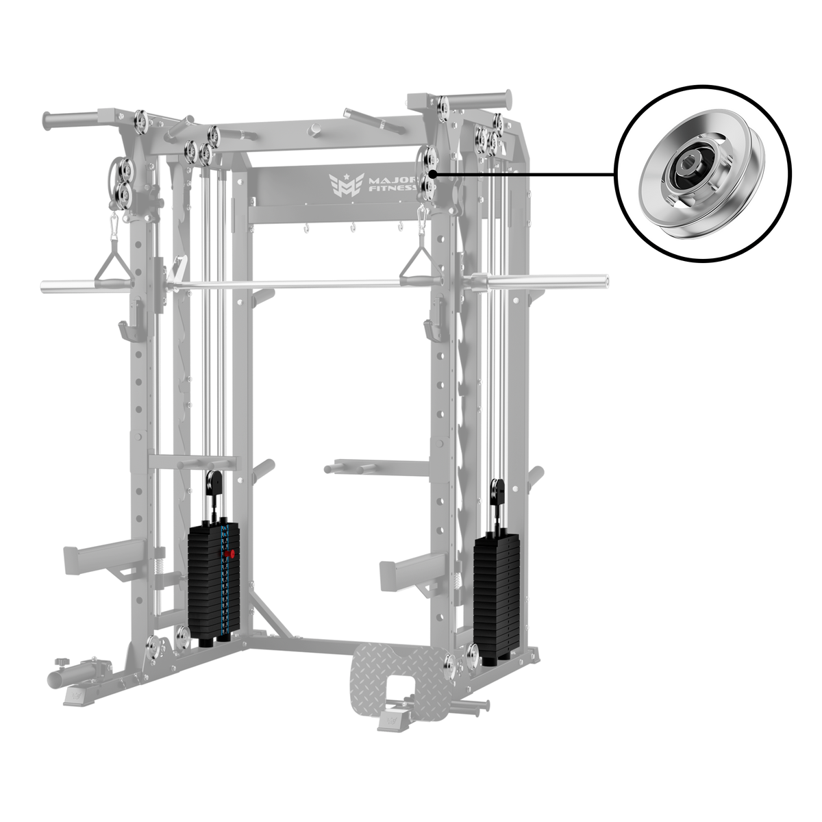 Major Fitness Aluminum Pulley & Weight Stack Bundle - APB52-WSB52