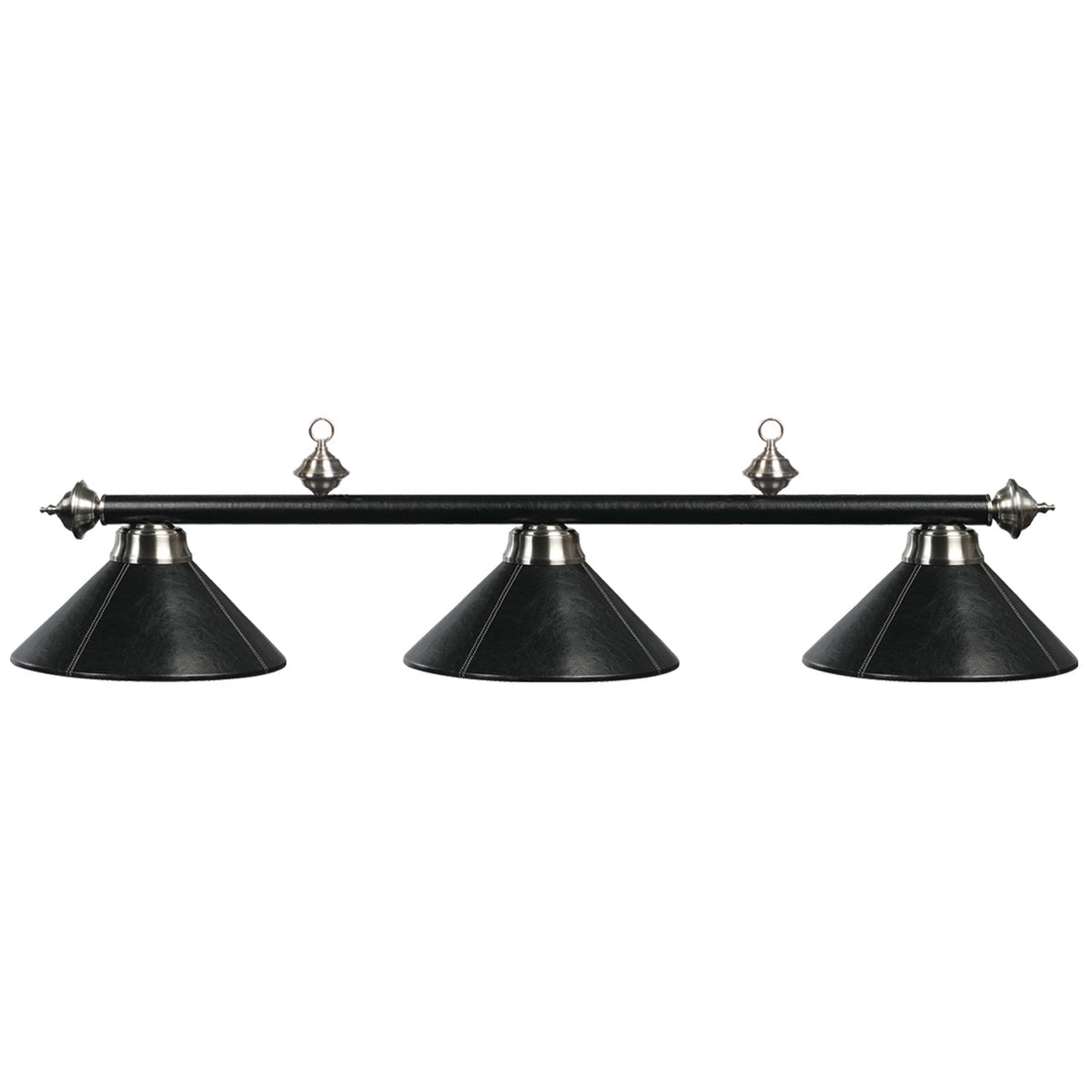 RAM Game Room 3Lt-54″ Billiard Light-Leather/Black B54-LTHR BLK
