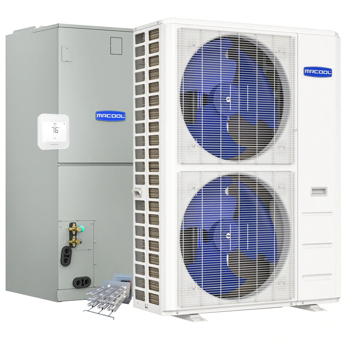 MRCOOL Hyper Heat 2nd Gen 48K BTU, 4 Ton, 16.5 SEER2 Heat Pump Condenser and Ducted Air Handler with 15kW Heat Kit  - C48HP230BL00H15
