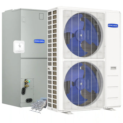 MRCOOL Hyper Heat 2nd Gen 48K BTU, 4 Ton, 16.5 SEER2 Heat Pump Condenser and Ducted Air Handler with 15kW Heat Kit  - C48HP230BL00H15