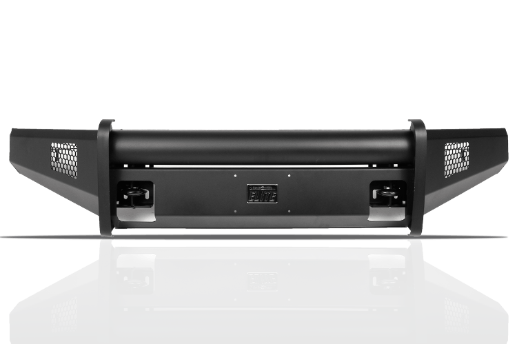 Fab Fours CH08-Q2061-1 Chevy Silverado 2500/3500 2007.5-2010 Black Steel Elite Front Bumper No Guard