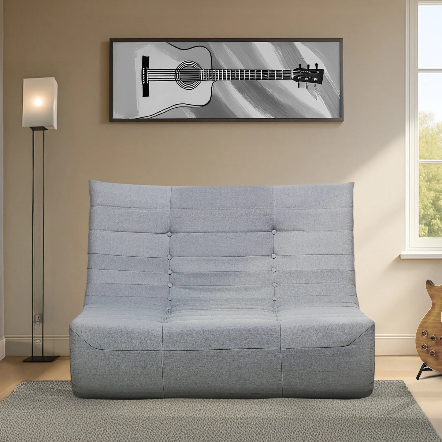 Deko Living Gray Compressed Foam Sofa  - CIF50019SOF