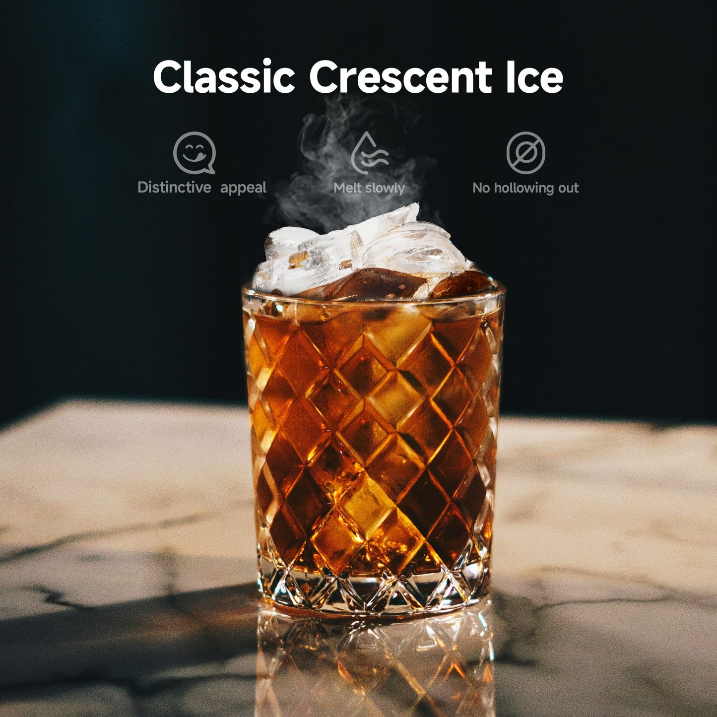 Euhomy Moon SE Crescent Commercial Ice Machine - CIM009