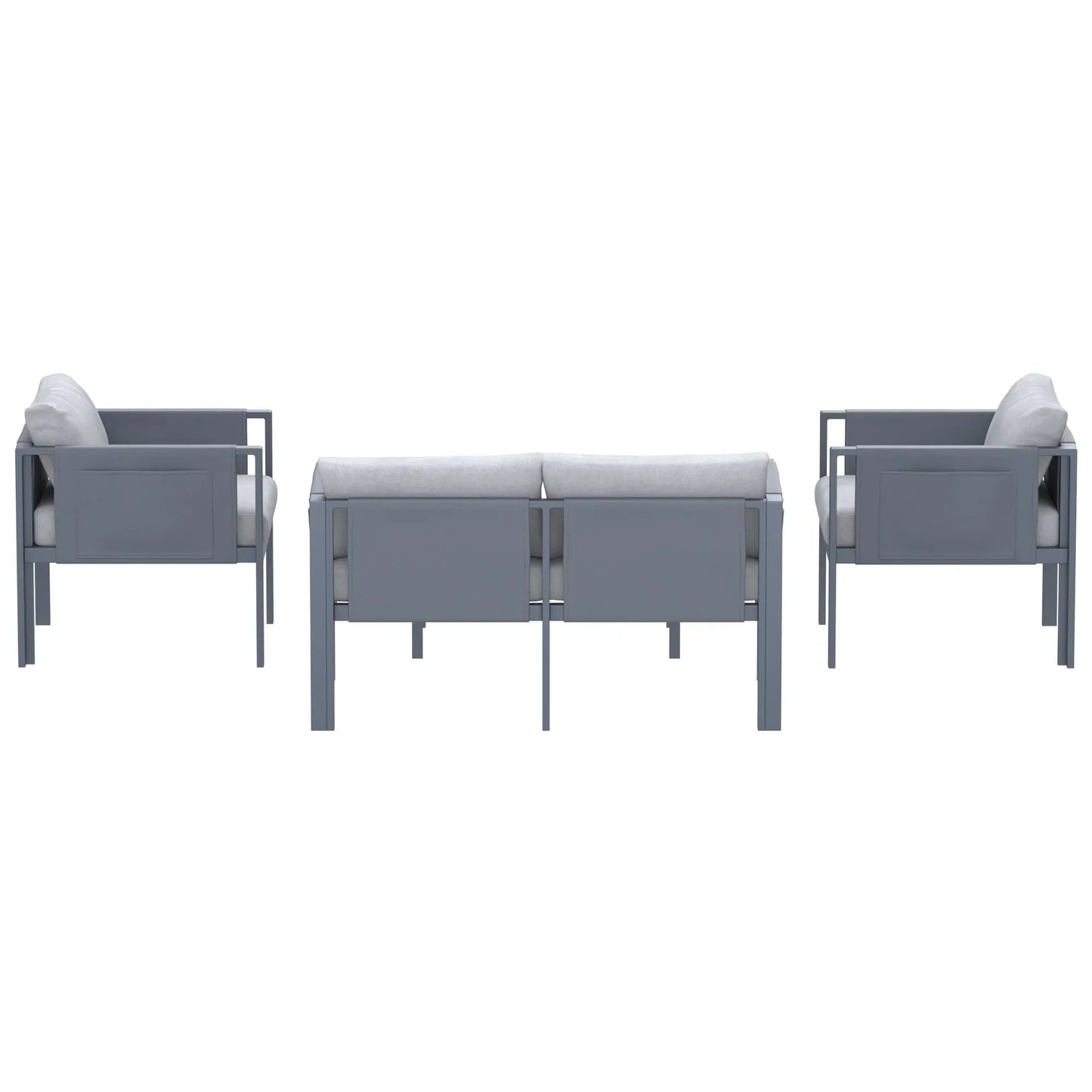 Deko Living 4 Piece Seating Outdoor Gray Sofa and Table Set  - COP30014