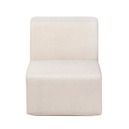 Deko Living 4 Piece Seating Beige Outdoor Compressed Foam Sectional Sofas and Ottoman Set  - COP30217