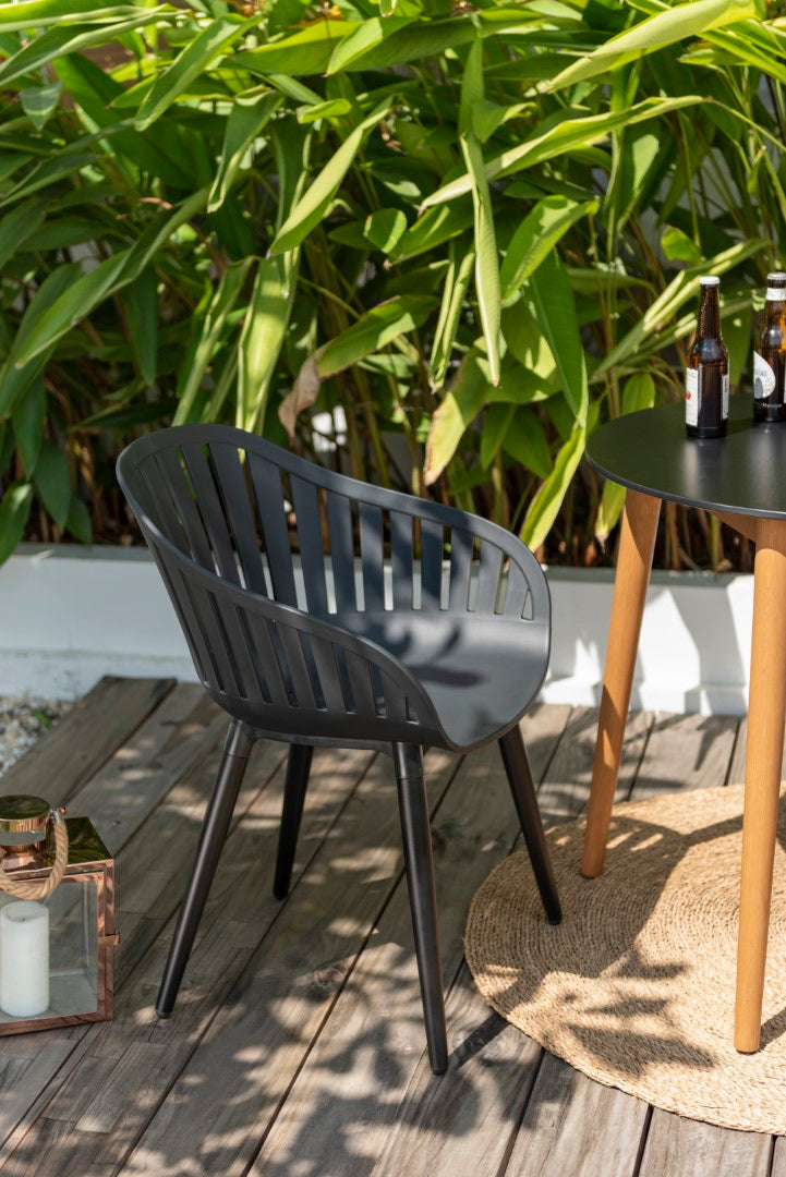 Midtown Concept Cannes Grey Monocrome Indoor Dining Chair - 4PC - SC CANNES WH_ALUWH