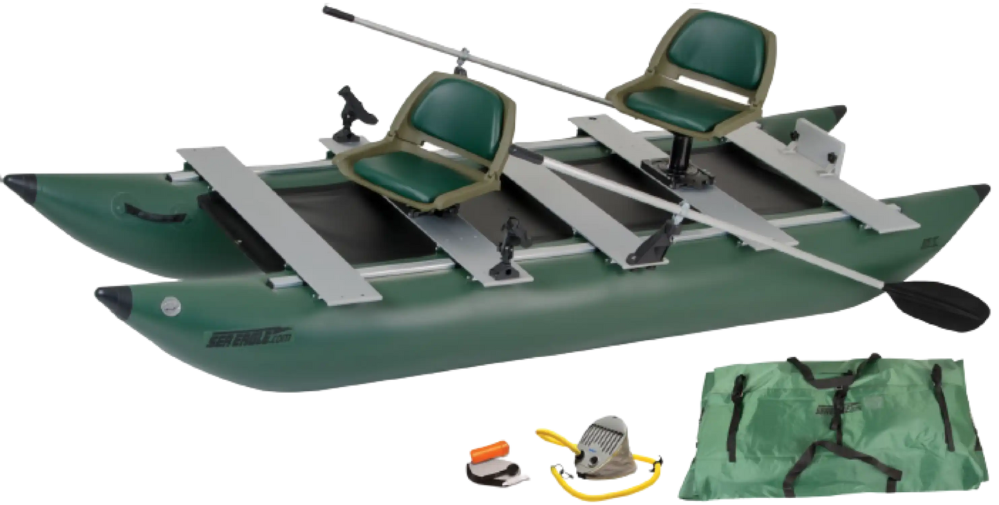 Sea Eagle 375FCK_D FoldCat Inflatable Deluxe Fishing Boat Package New - 375FCK_D