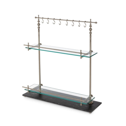 Park Hill Collection Park Hill Pantry & Cafe Black Marble and Iron Bistro Rack - EAW20187