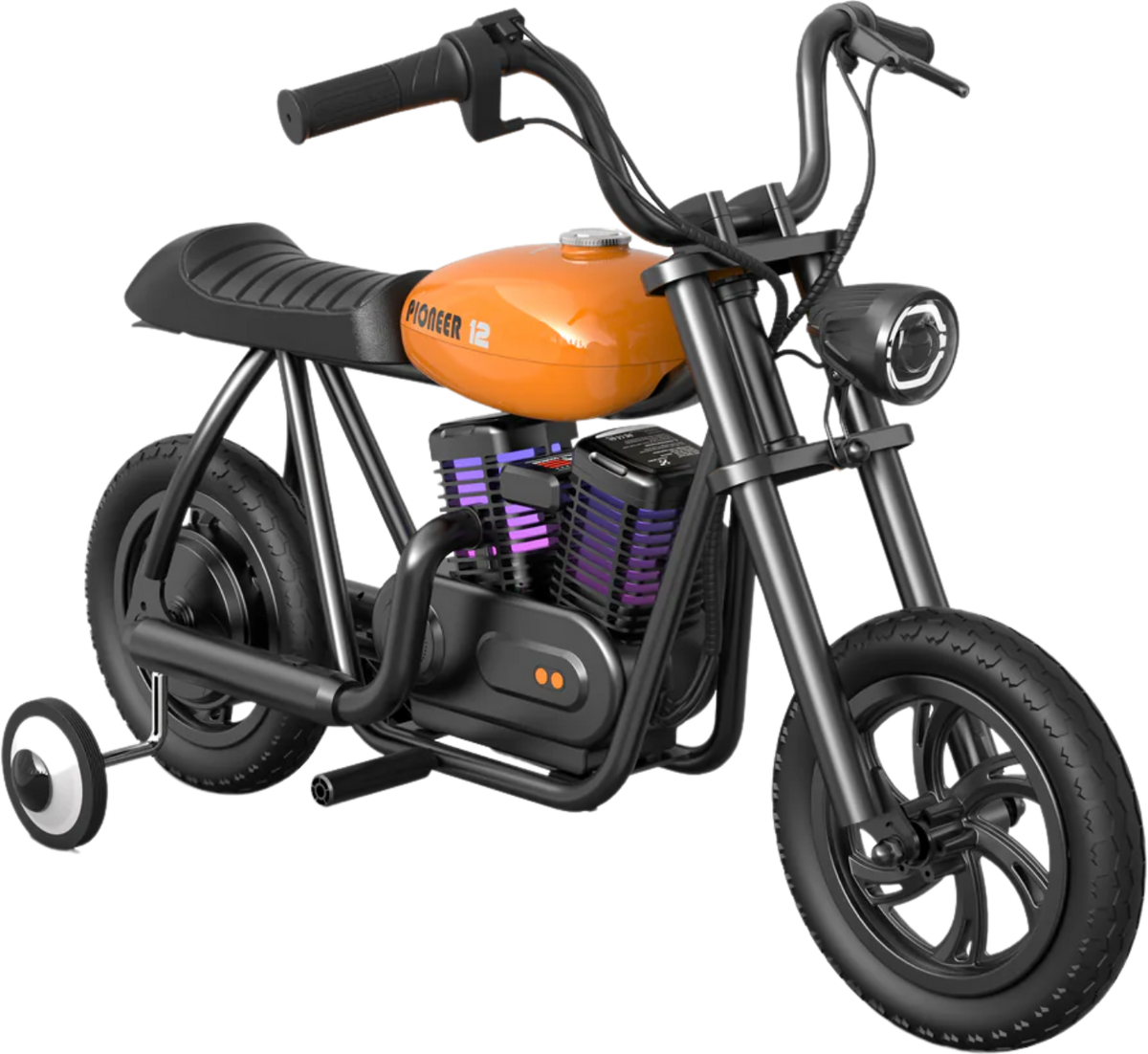 Hyper Gogo Pioneer 12 Plus Electric Kids Motorcycle Bluetooth Speaker 21.9V 160W 10 MPH 7.5 Miles - EL-MB05P-BLACK