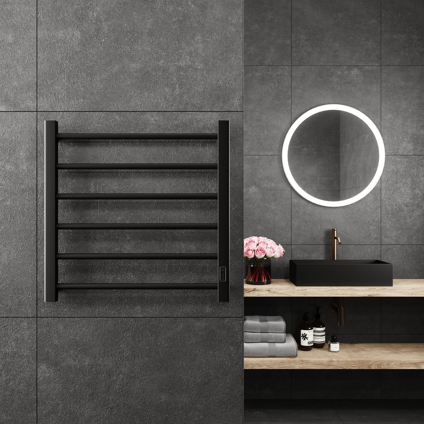 Paris Mirror Cronos Wall Mounted Electric Towel Warmer in Chrome - CRONCHR10