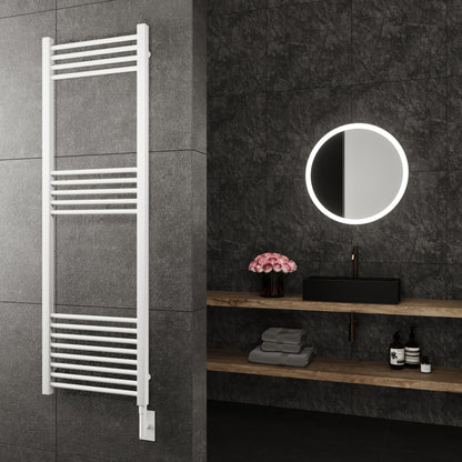 Paris Mirror Eos Wall Mounted Electric Towel Warmer in White - EOSWHTFL17
