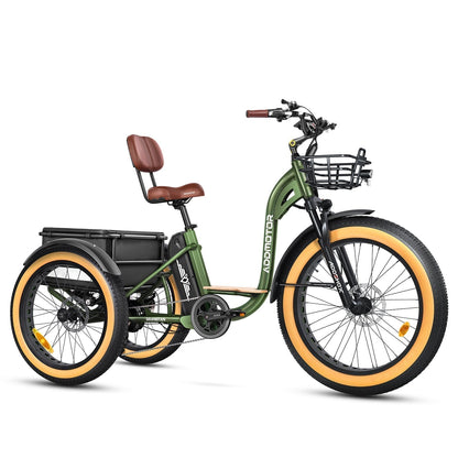 Addmotor 750W 48V Grandtan Plus II Trike Extra Fat Tire Electric Bike - EB-ADD-GTP2-NBL