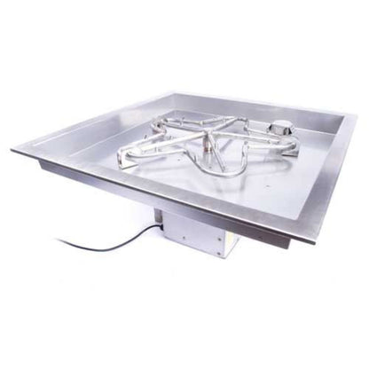 HPC 18″ Square Drop In Pan Torpedo Burner Electronic Ignition System - TOR-18FSSEI-SQBL-120VAC-NG