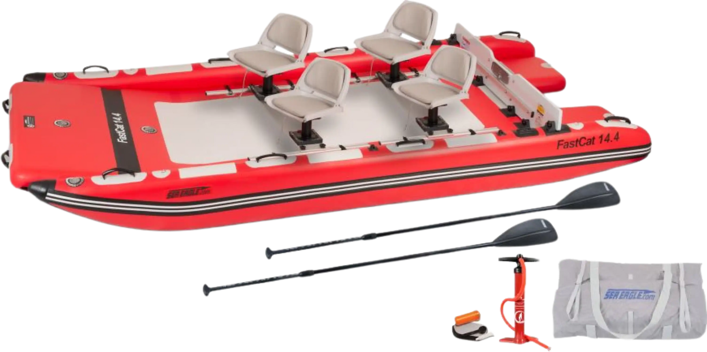 Sea Eagle FASTCAT14K_D Catamaran Inflatable Boat Deluxe Package New - FASTCAT14K_D