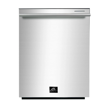 Forno 3-Piece Appliance Package - 48-Inch Gas Range, French Door Refrigerator, and Dishwasher in Stainless Steel - AP3-6244-48