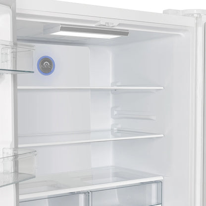Forno Espresso Moena 36-inch 19.2 Cu.ft French Door Refrigerator in White with Stainless Steel Handle  -  FFRBI1820-36WHT