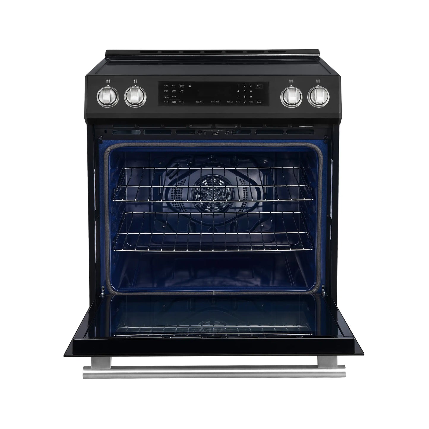 Forno 5-Piece Appliance Package - 30-Inch Induction Range, Under Cabinet Range Hood, Refrigerator, Dishwasher, and  Microwave Drawer in Black with Antique Brass Trim - APR5-905-30BLK