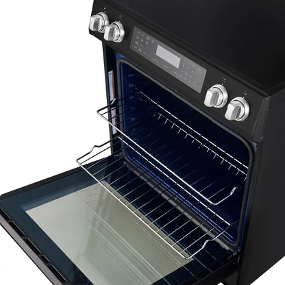 Forno Espresso Donatello 30-Inch Induction Range with Digital Display in Black with Stainless Steel Handle - FFSIN0905-30BLK