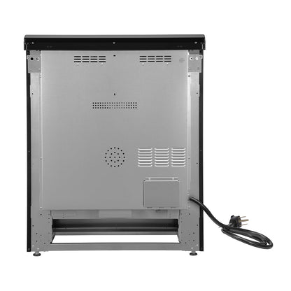 Forno 5-Piece Appliance Package - 30-Inch Induction Range, Under Cabinet Range Hood,  French Door Refrigerator, Dishwasher, and  Microwave Drawer in Black with Stainless Steel Trim - APR5-982-30BLK