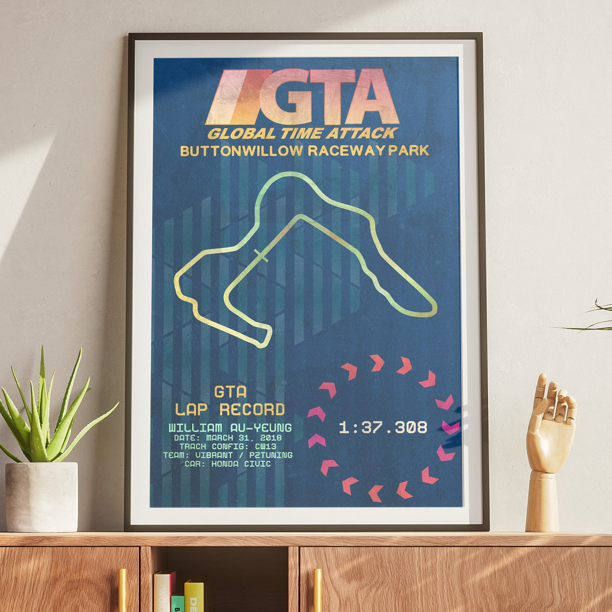Buttonwillow Record Poster - GTA x Standing Start Co.