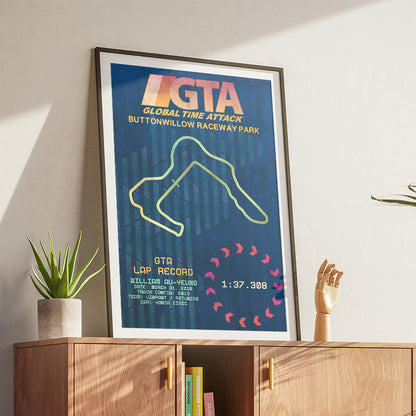 Buttonwillow Record Poster - GTA x Standing Start Co.