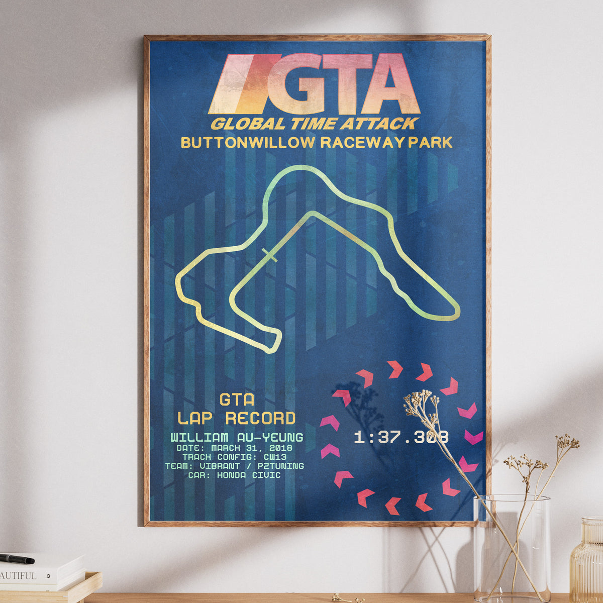 Buttonwillow Record Poster - GTA x Standing Start Co.