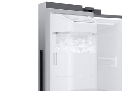 SAMSUNG 36" 27.4 cu. ft. Standard Depth Side-by-Side Refrigerator in Fingerprint Resistant Stainless Steel with Ice Maker - RS27T5200SR/AA