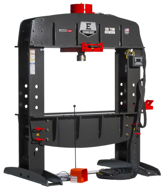 EDWARDS 110 Ton Shop Press w/ PLC & Portable Power Unit 1 Phase, 230V - ED9-HAT9060