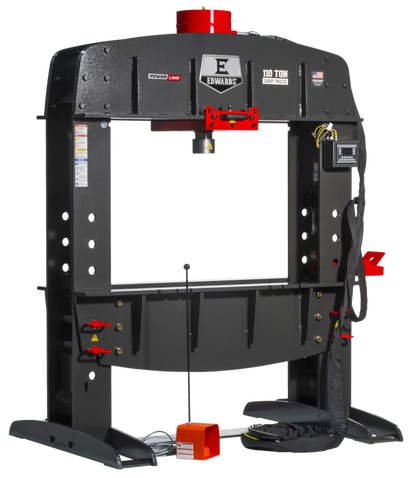 EDWARDS 110 Ton Shop Press w/ PLC & Portable Power Unit 3 Phase, 230V - ED9-HAT9070