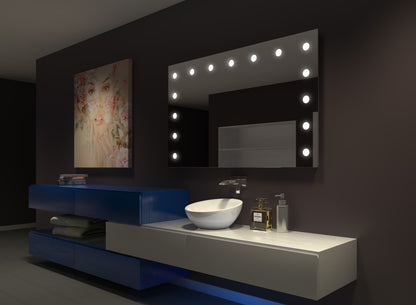 Paris Mirror 60" x 36" Rectangle Hollywood Illuminated Mirror 3000K - HOLLX60363000